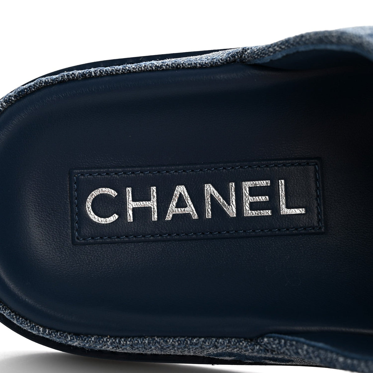 Denim CC Velcro Dad Chain CC Slide Sandals 39 Blue