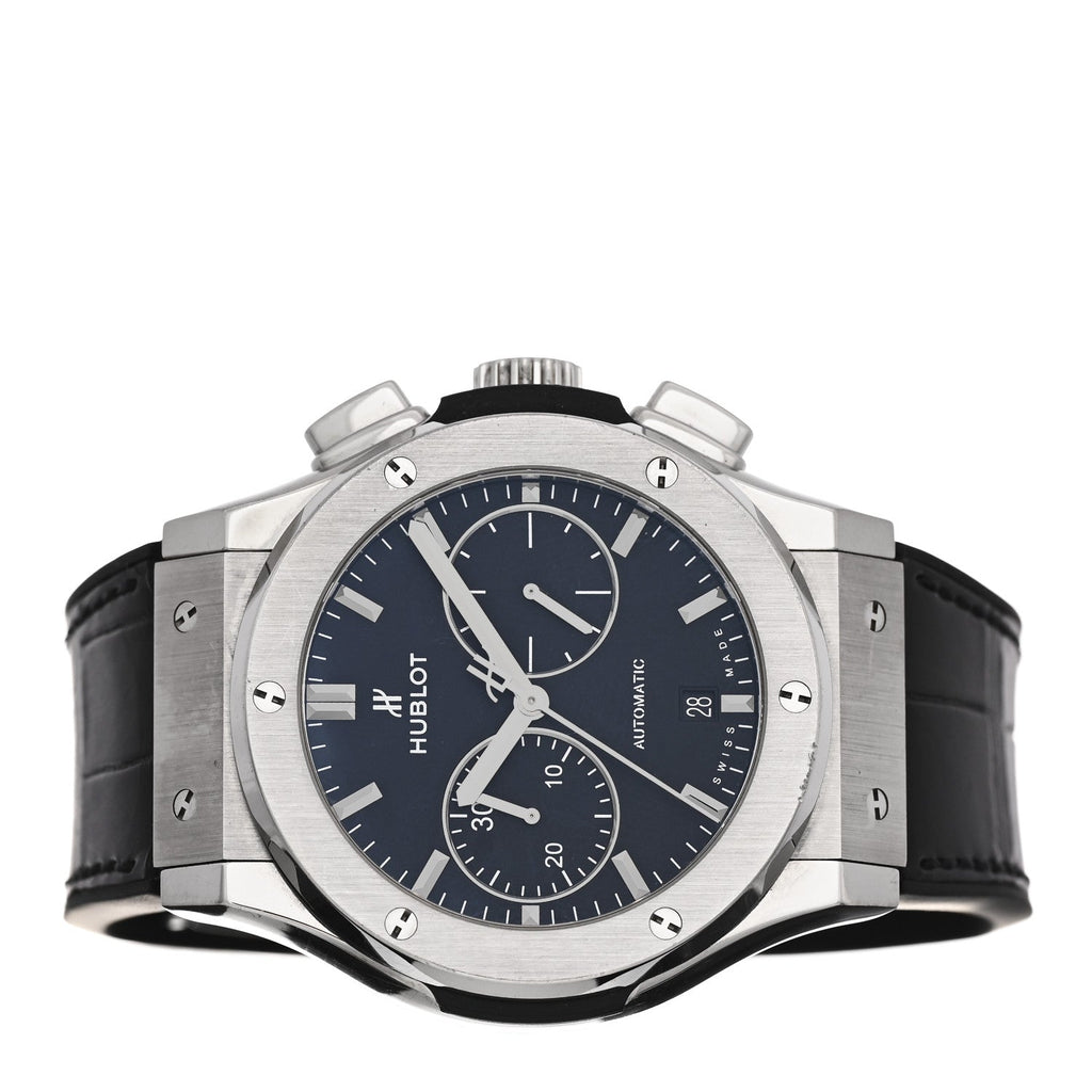 Titanium Alligator 42mm Classic Fusion Chronograph Automatic Watch Black 541.NX.1171.RX