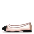 Mesh Grosgrain CC Ballerina Flats 36 Pink Black