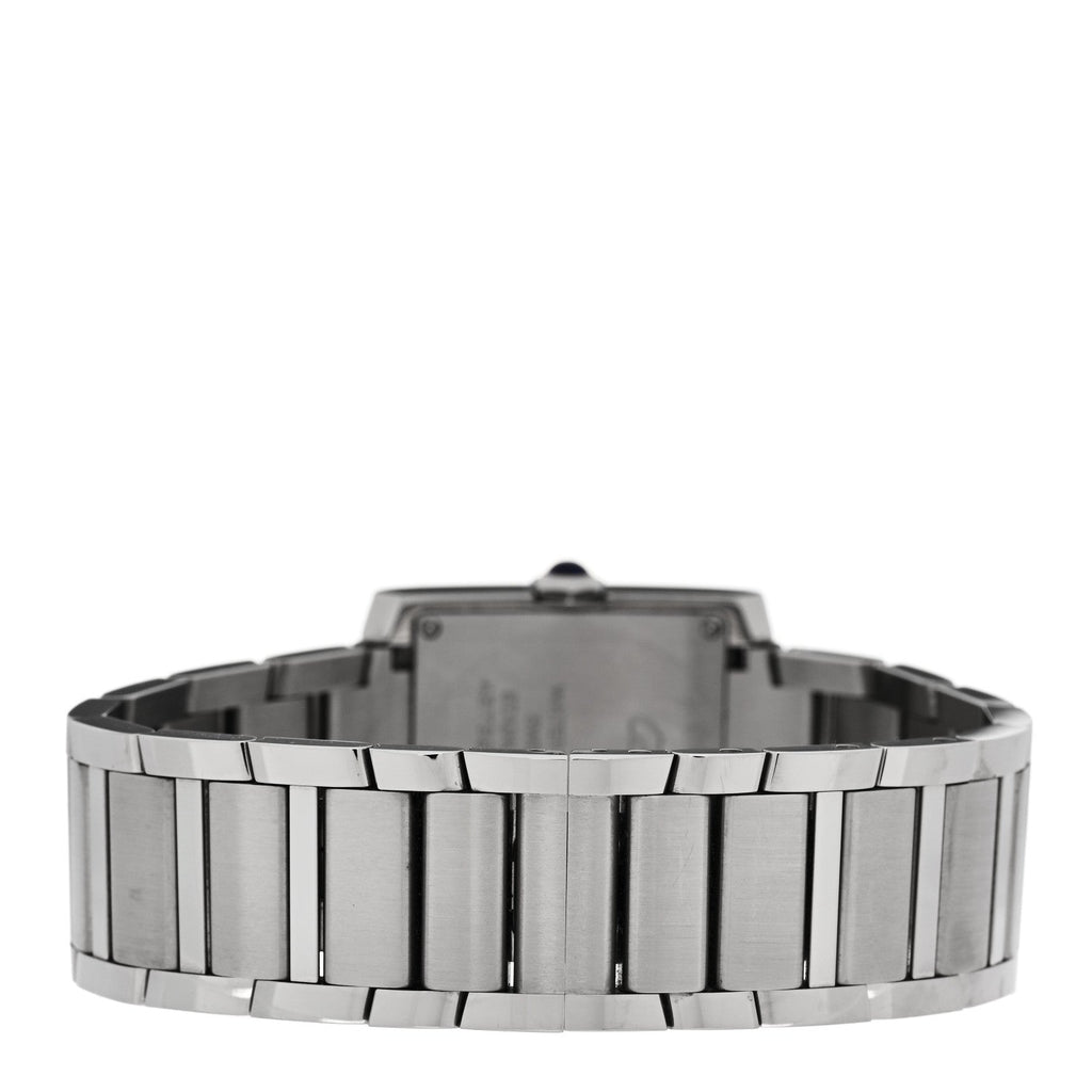 Stainless Steel Diamond Bezel 27mm Tank Francaise Quartz Watch