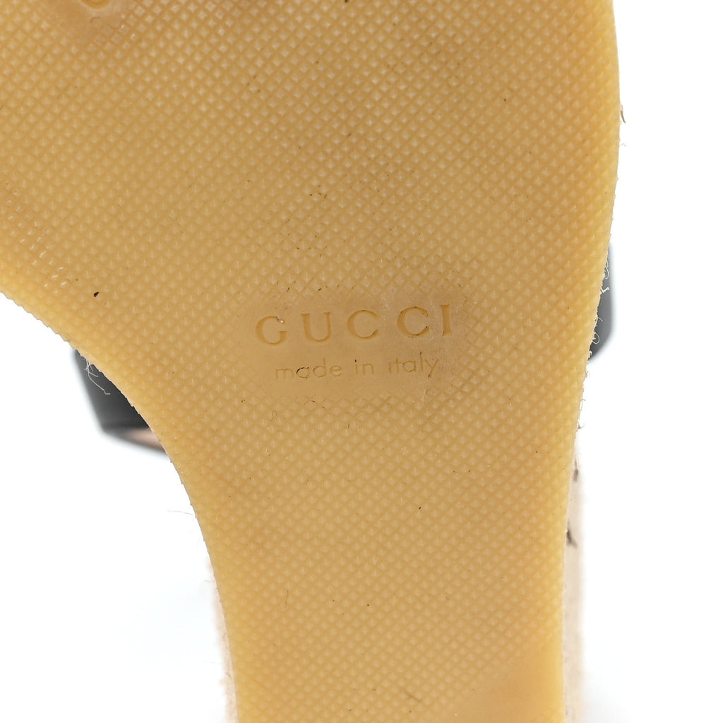 Nappa Matelasse GG Marmont Slingback Platform 45/130mm Espadrille Wedges 39.5 Black