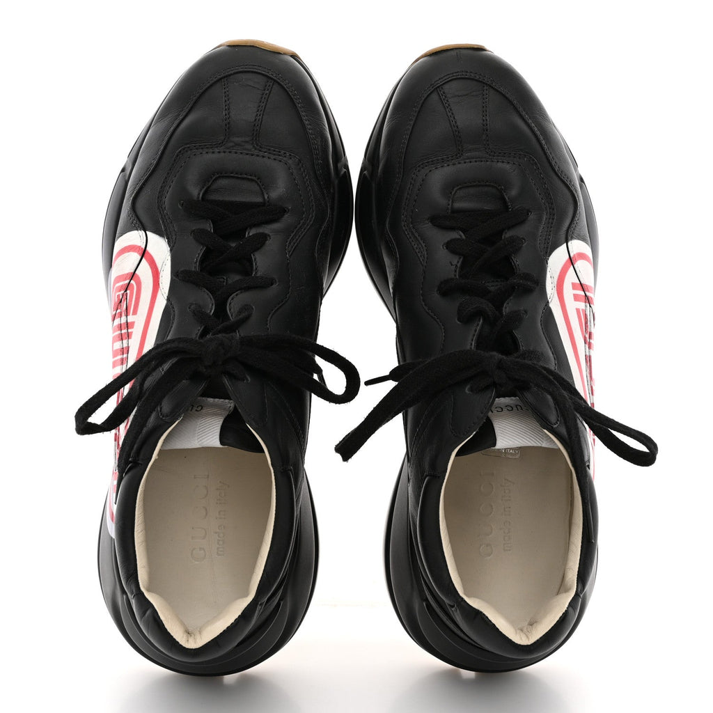 X SEGA Calfskin Logo Mens Rhyton Sneakers 9 Black