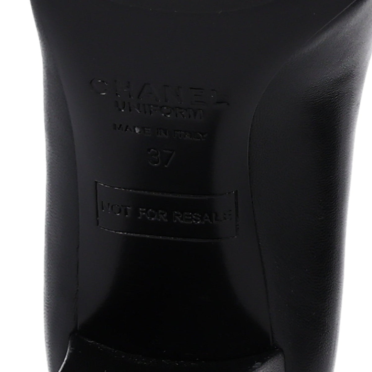 Lambskin Cap Toe CC Uniform Pumps 37 Black