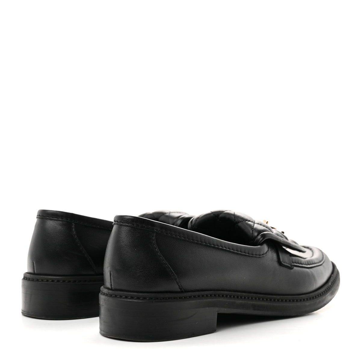 Lambskin Quilted CC Turnlock Loafers 40 Black