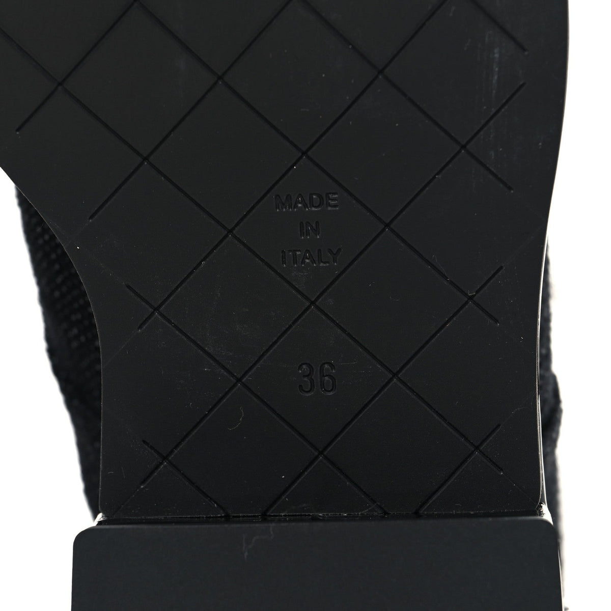Fabric Patent Calfskin Lambskin Quilted CC Lace Up Combat Boots 36 Black