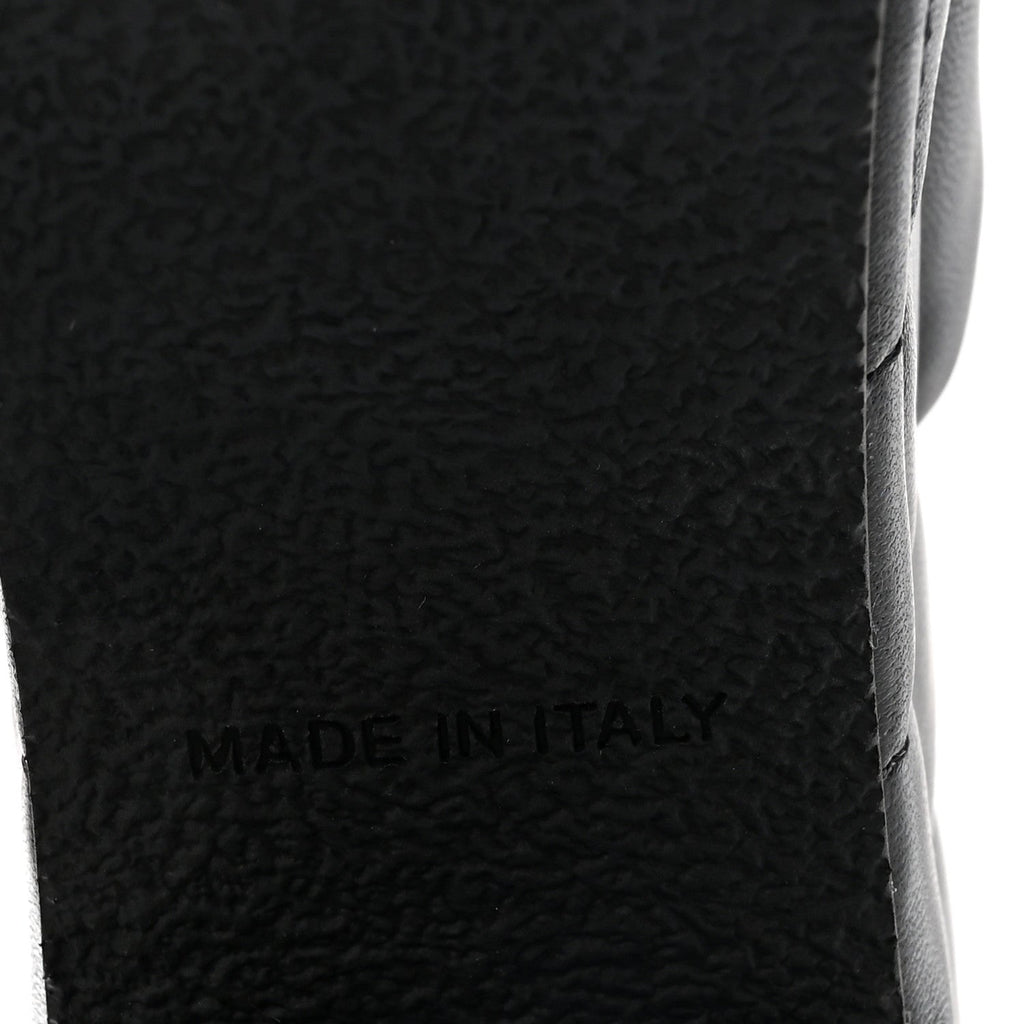 Lambskin Quilted CC Platform Mules 40 Black