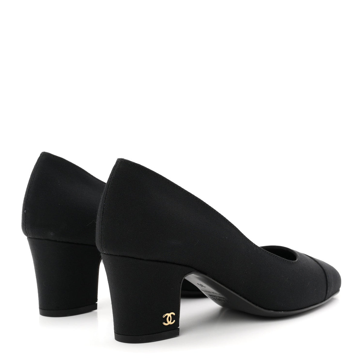 Grosgrain Cap Toe Uniform Pumps 35 Black
