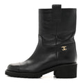 Calfskin CC Ankle Boots 39 Black