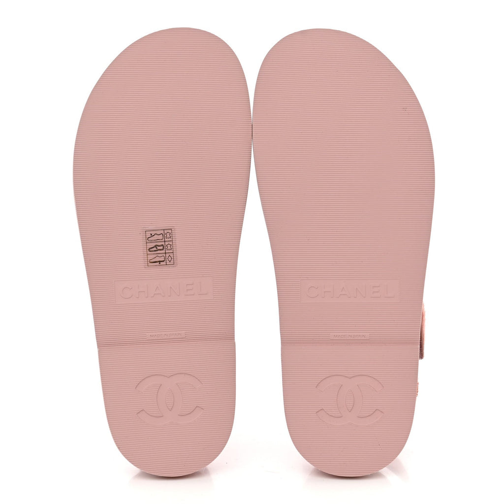 Calfskin Hair Suede Shearling Dad Sandals 38 Light Pink