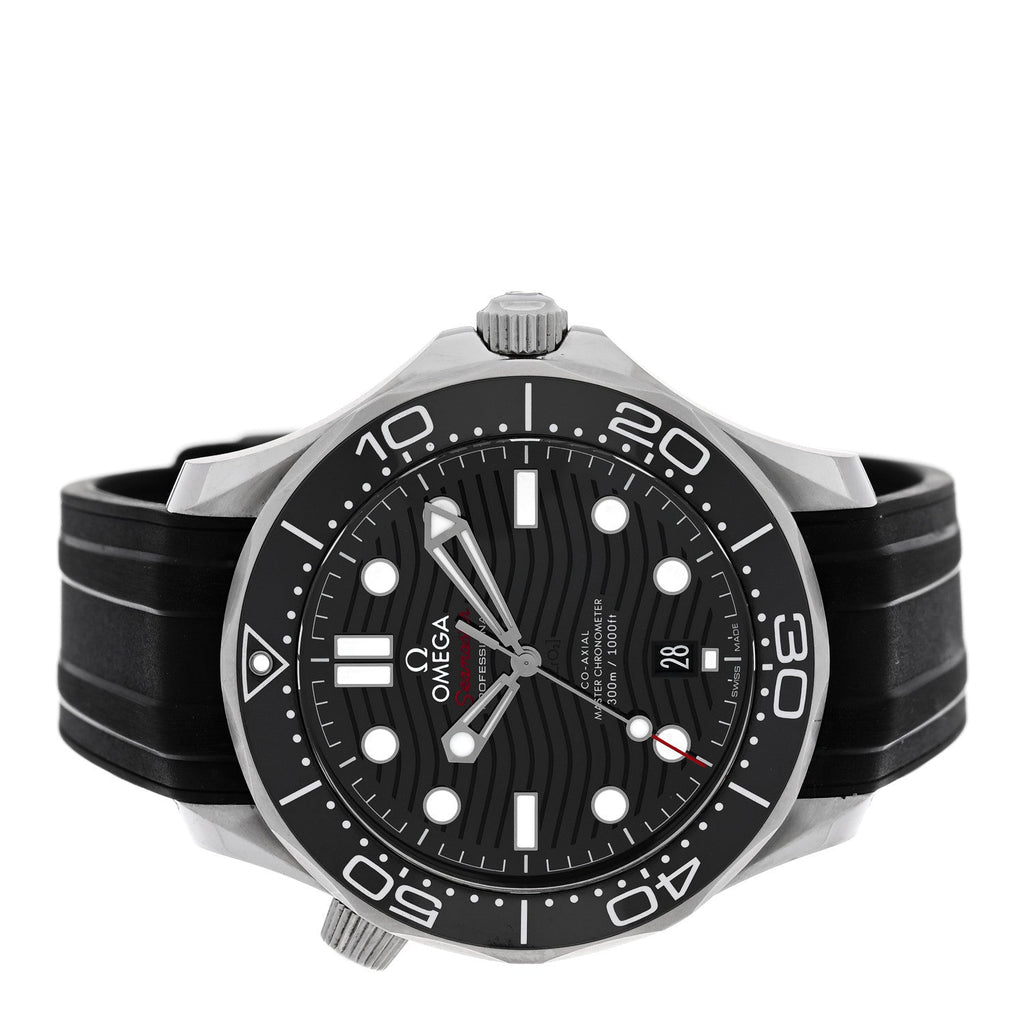 Stainless Steel Rubber 42mm Seamaster Diver 300M Co-Axial Master Chronometer Automatic Watch Black 210.32.42.20.01.001