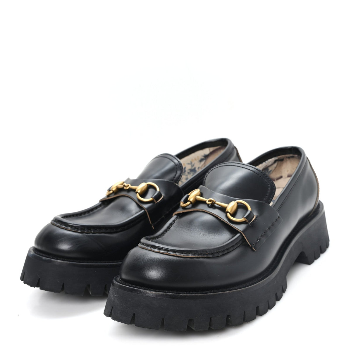 Cordovan Lux Womens Harald Horsebit 25mm Platform Loafers 40 Black