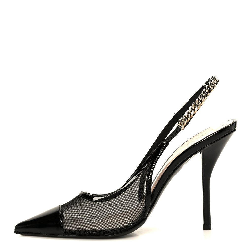 Tela Retino Patent Signoria 105mm Slingback Pumps 40 Black