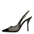 Tela Retino Patent Signoria 105mm Slingback Pumps 40 Black