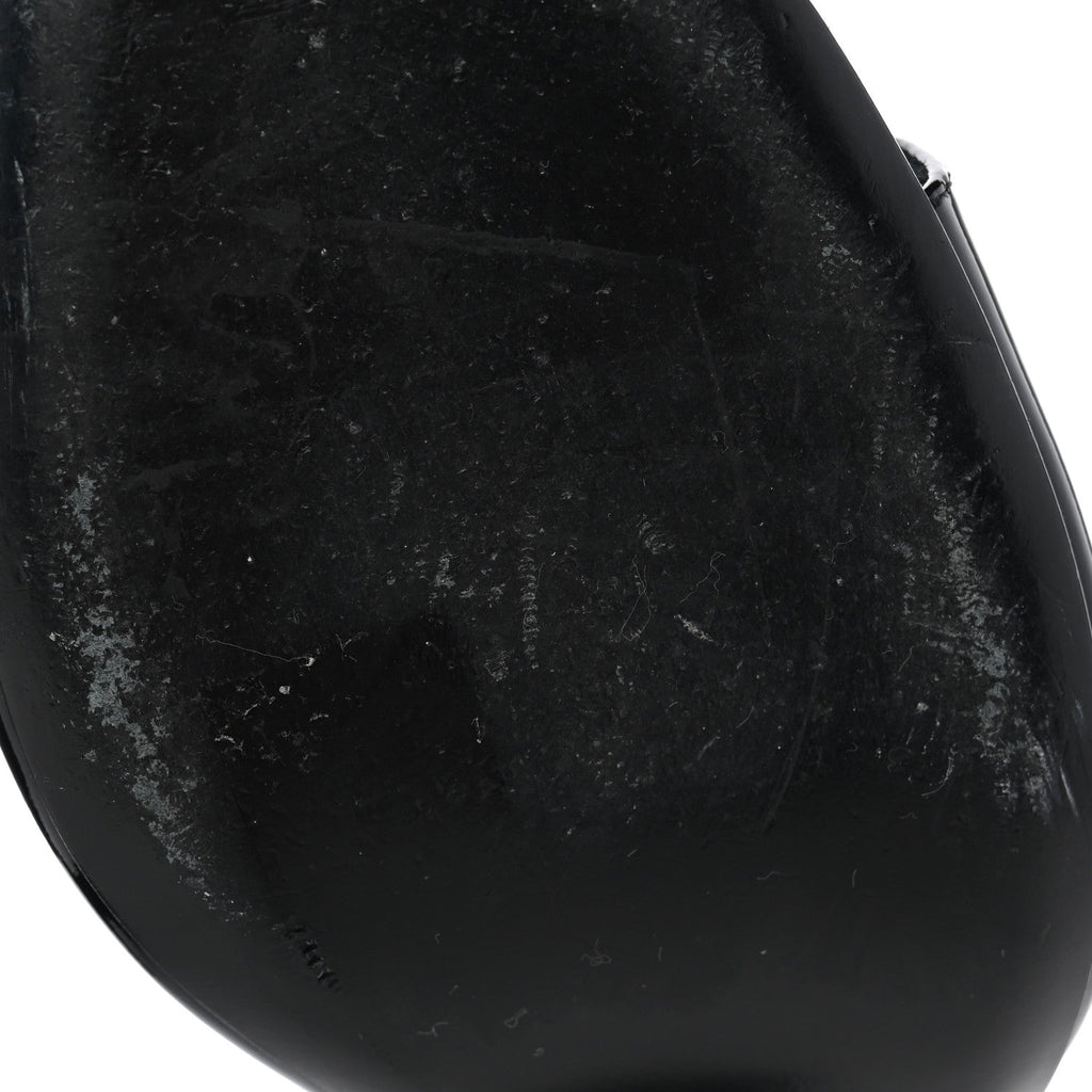 Patent Calfskin CC Mules 36.5 Black