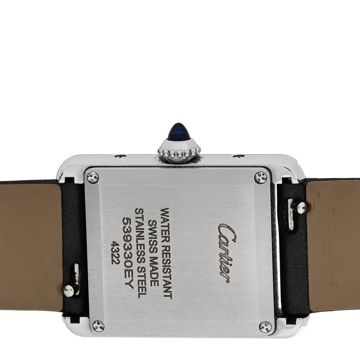 Stainless Steel Satin Diamond 22mm Must de Cartier Tank Quartz Watch