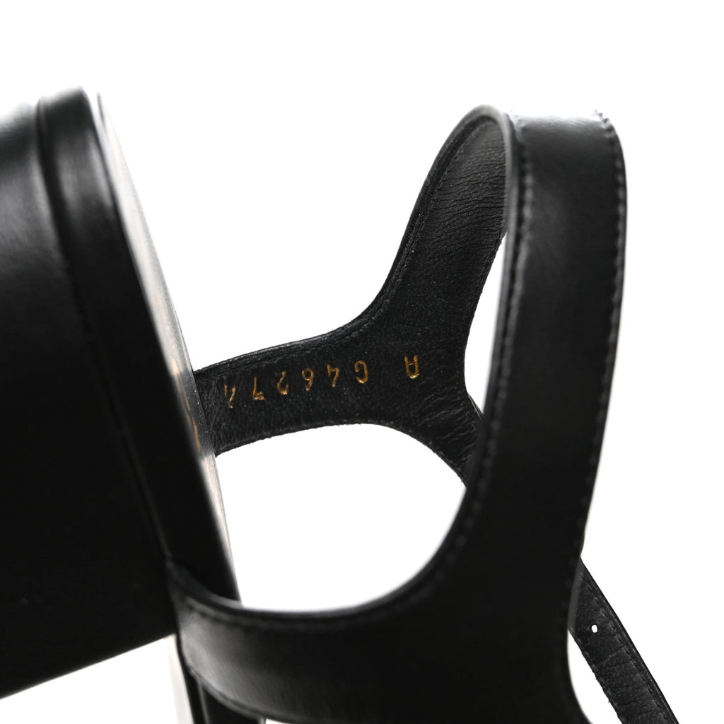 Lambskin Crystal CC Sandals 37.5 White