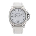 Stainless Steel Alligator 38mm Luminor Due Luna Rossa Automatic Watch White PAM01306
