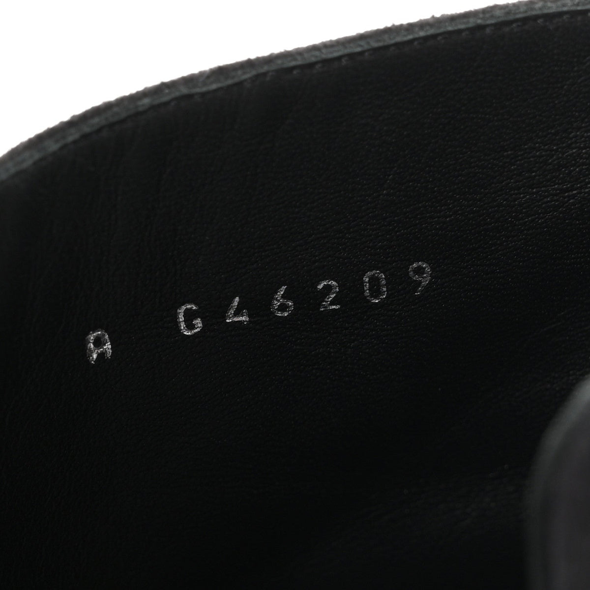 Suede Goatskin Grosgrain CC Short Boots 37.5 Black Silver