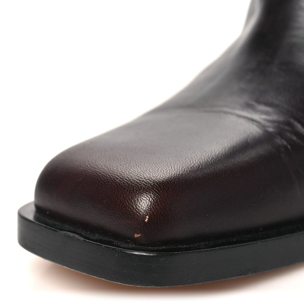 Calfskin CC Wyoming Knee High Boots 40 Dark Brown