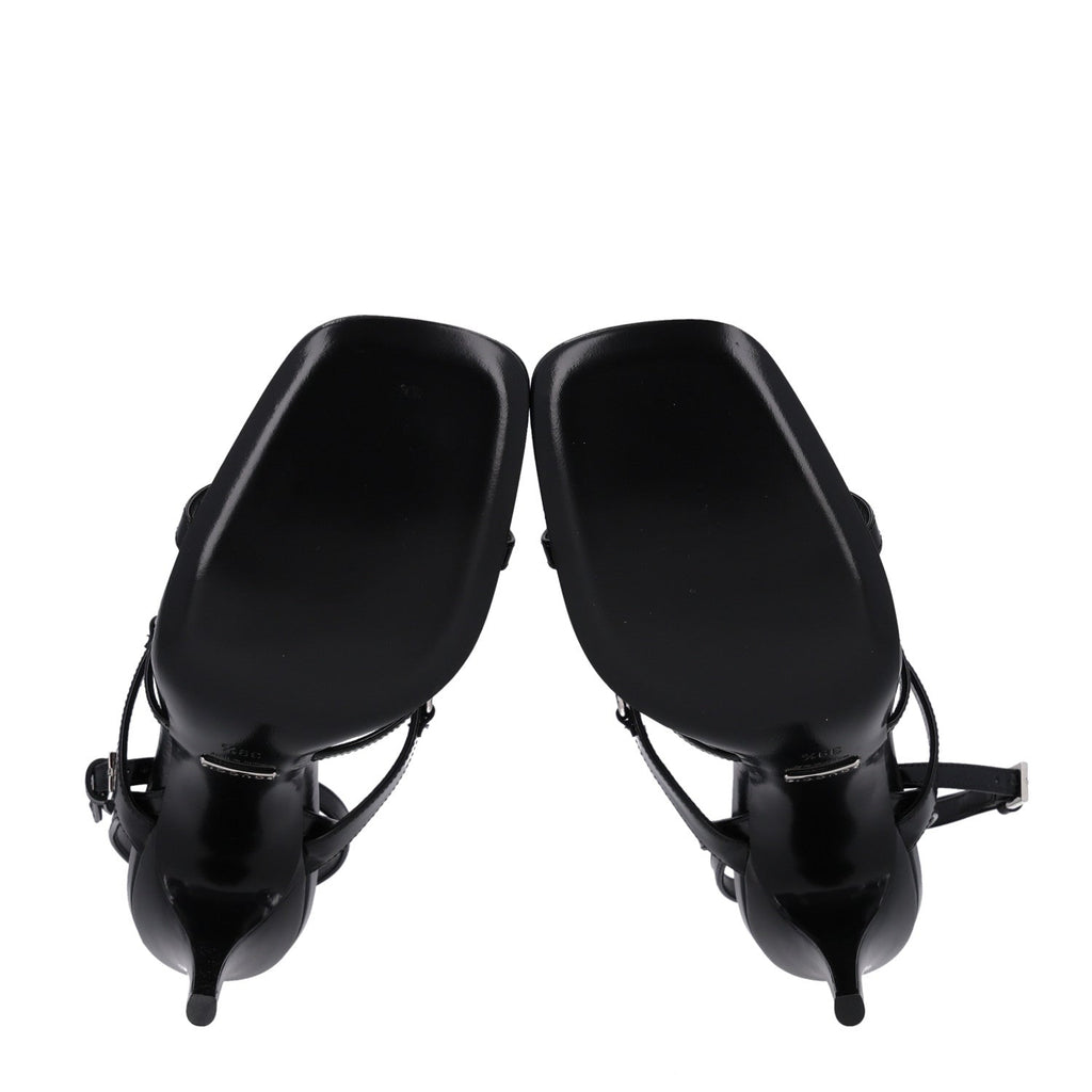 Nappa Regent Strappy Horsebit Sandals 39.5 Black