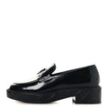 Shiny Calfskin Quilted CC Mocassin Loafers 37 Black