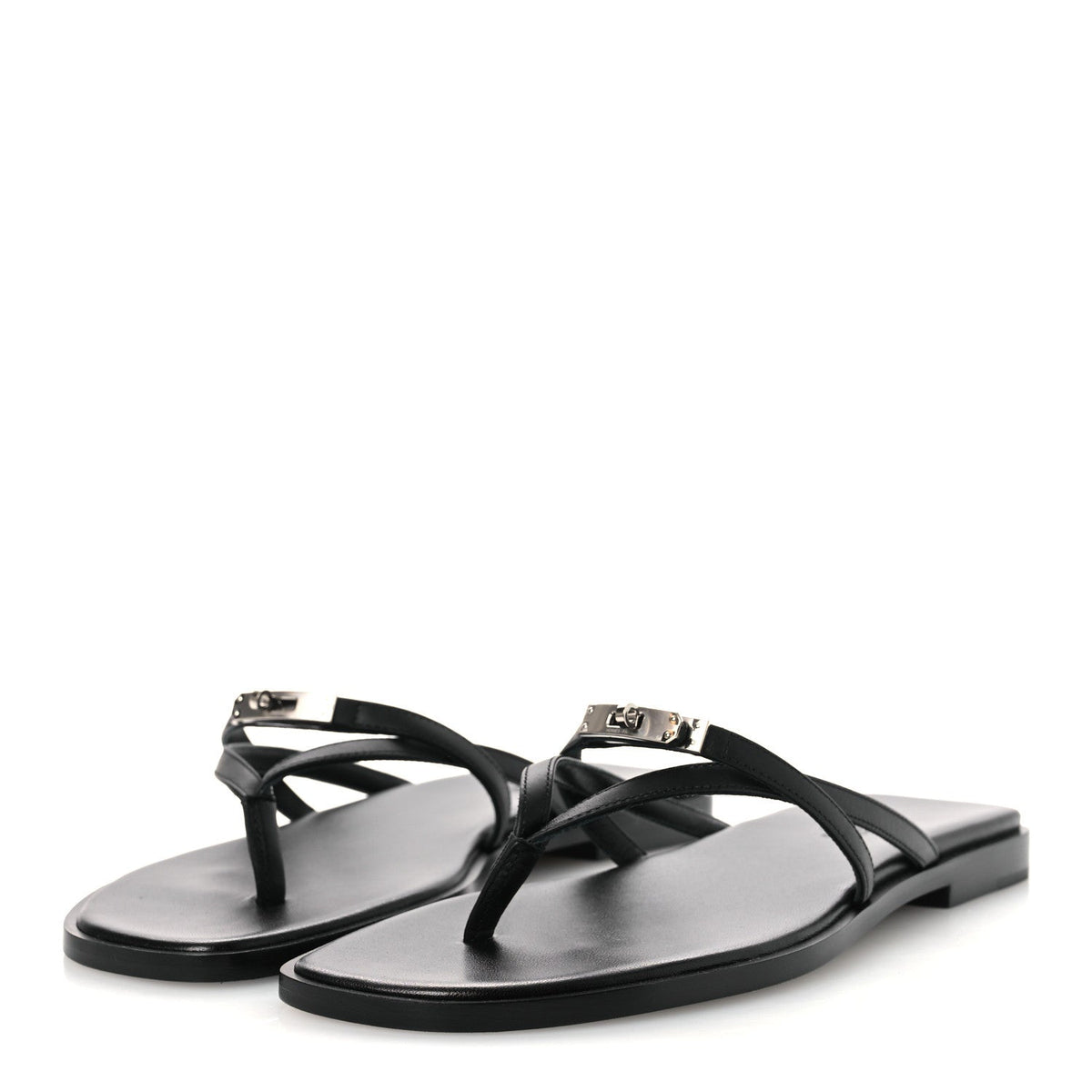 Calfskin Miss Sandals 37.5 Black