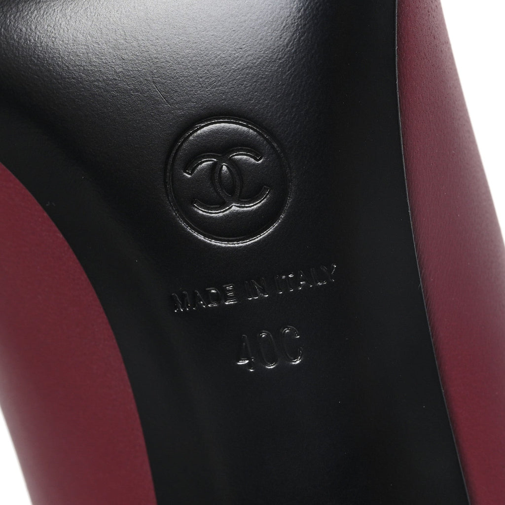 Lambskin Pumps  40 Burgundy Black