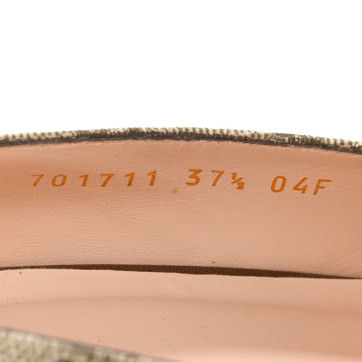 GG Supreme Monogram Malaga Kid Blondie Pumps 37.5 Beige Ebony New Acero