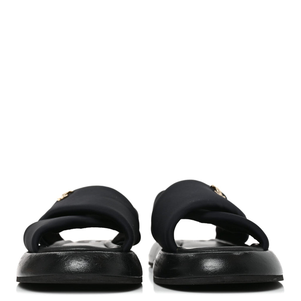 Fabric CC Mules Sandals 38 Black