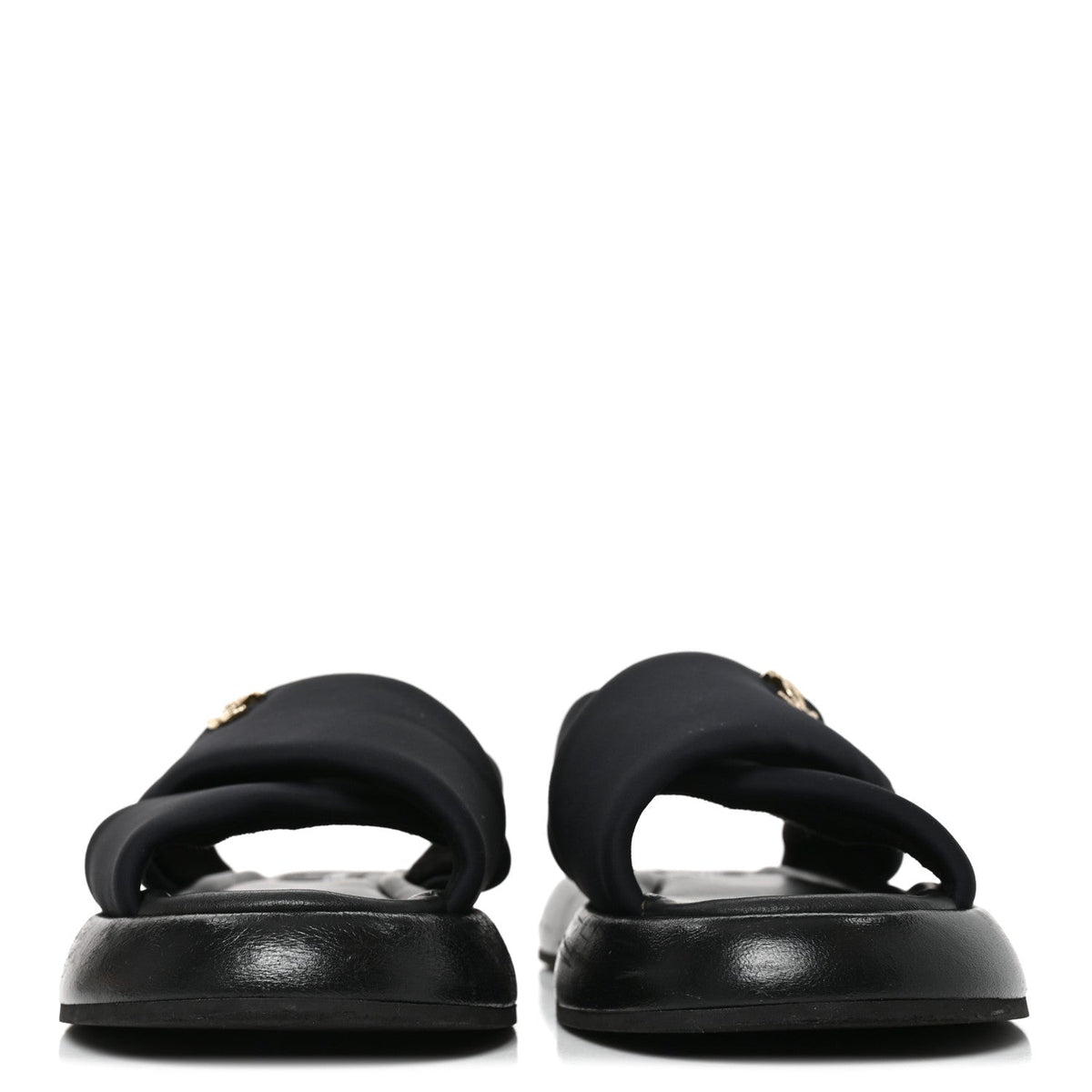 Fabric CC Mules Sandals 38 Black