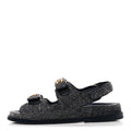 Velvet Velcro Dad Sandals 36 Grey