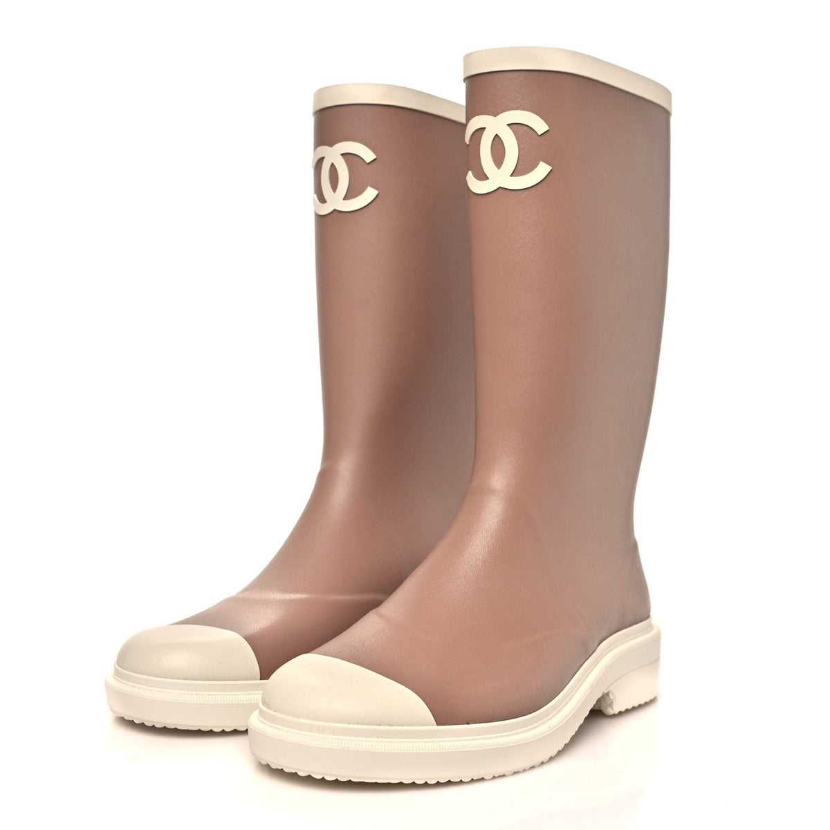Caoutchouk CC High Boots 40 Beige White