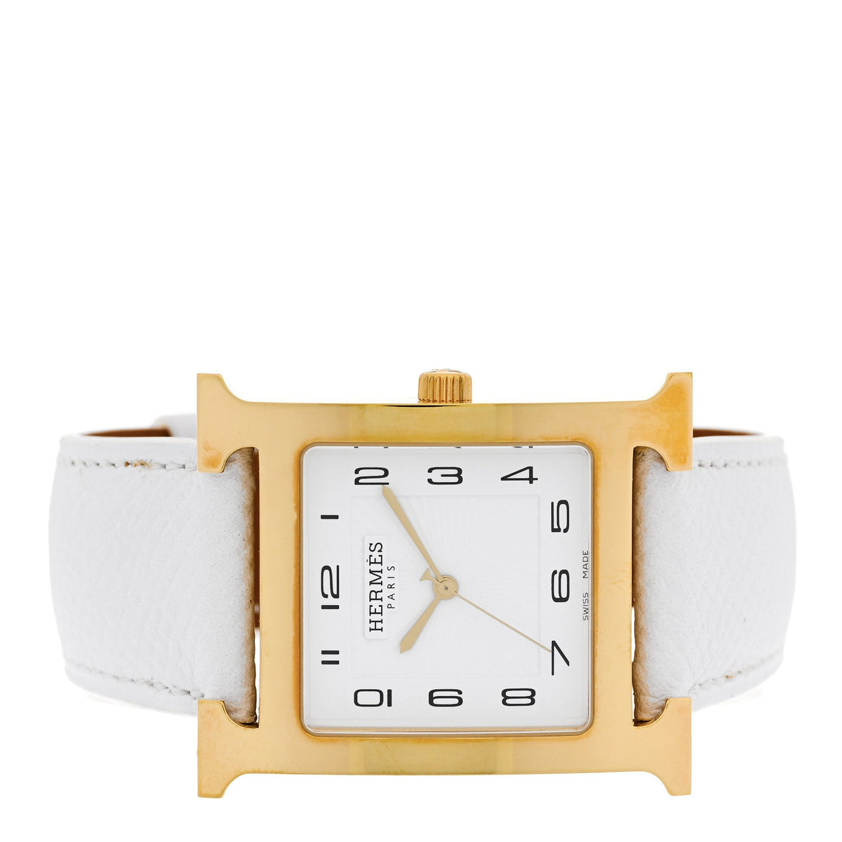 Stainless Steel Epsom 30.5mm Heure H Hour Quartz Watch Blanc