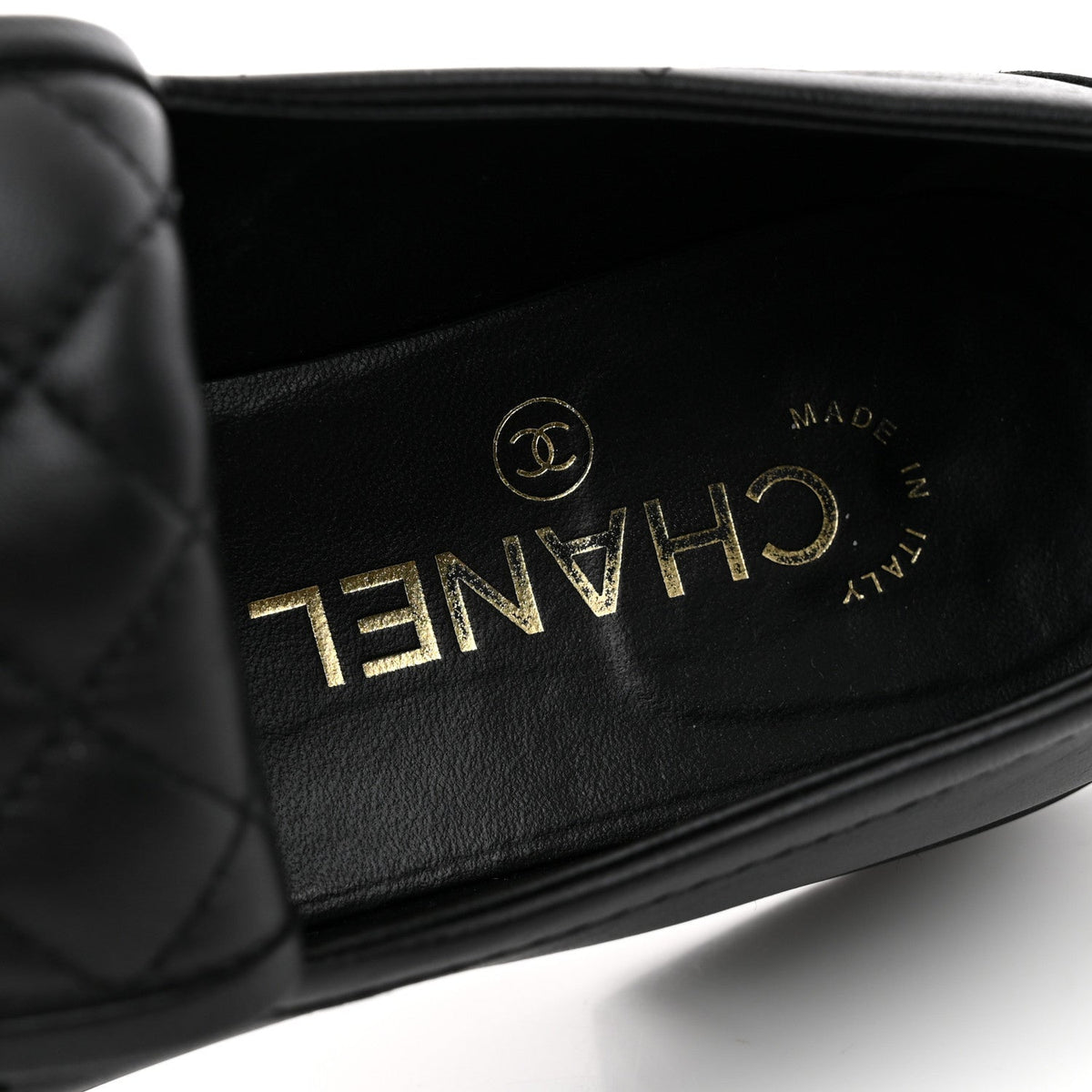 Lambskin Quilted CC Turnlock Loafers 37.5 Black 37.5 Black