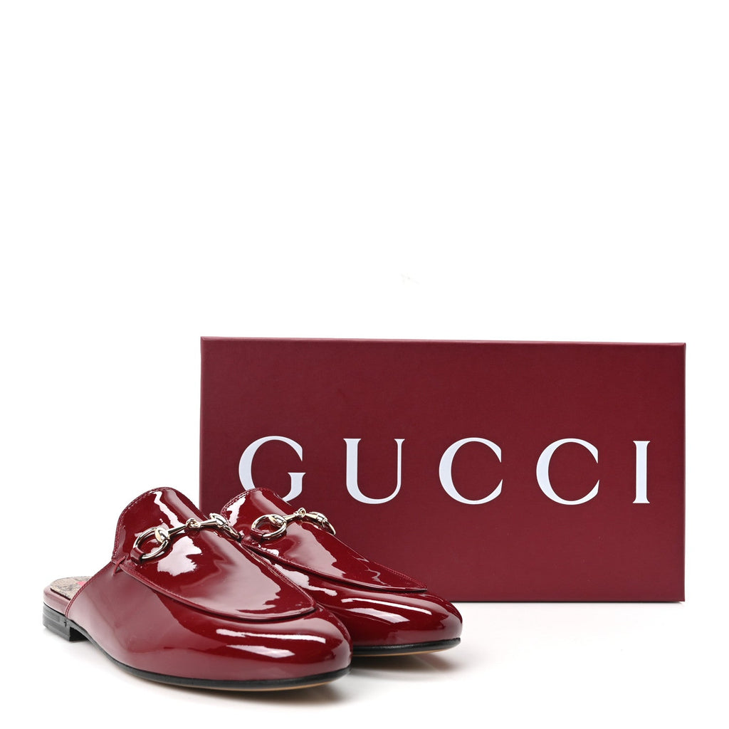 Patent Womens Princetown Slippers 36 Rosso Ancora