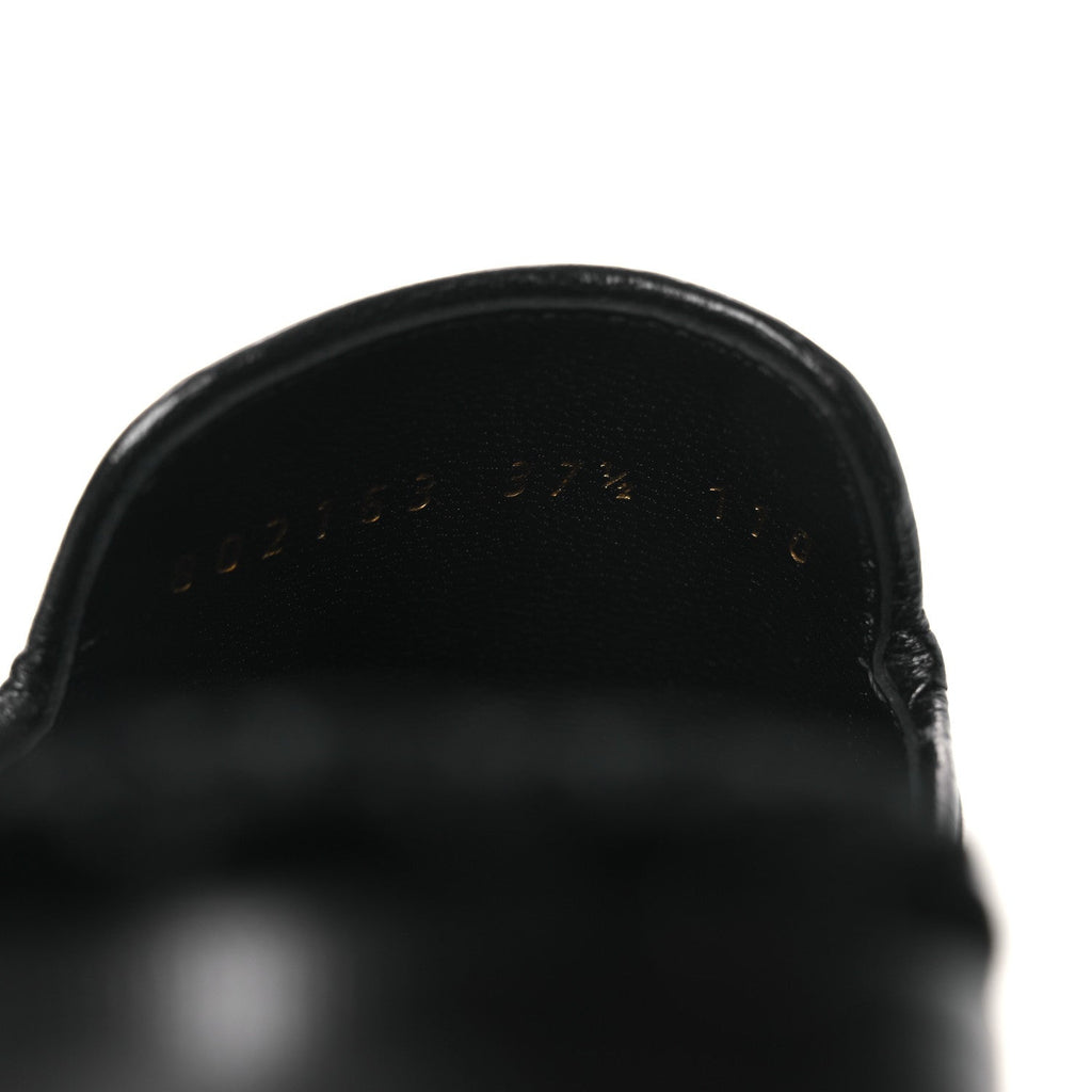 Velvet GG Monogram Womens Princetown Slippers 37.5 Black