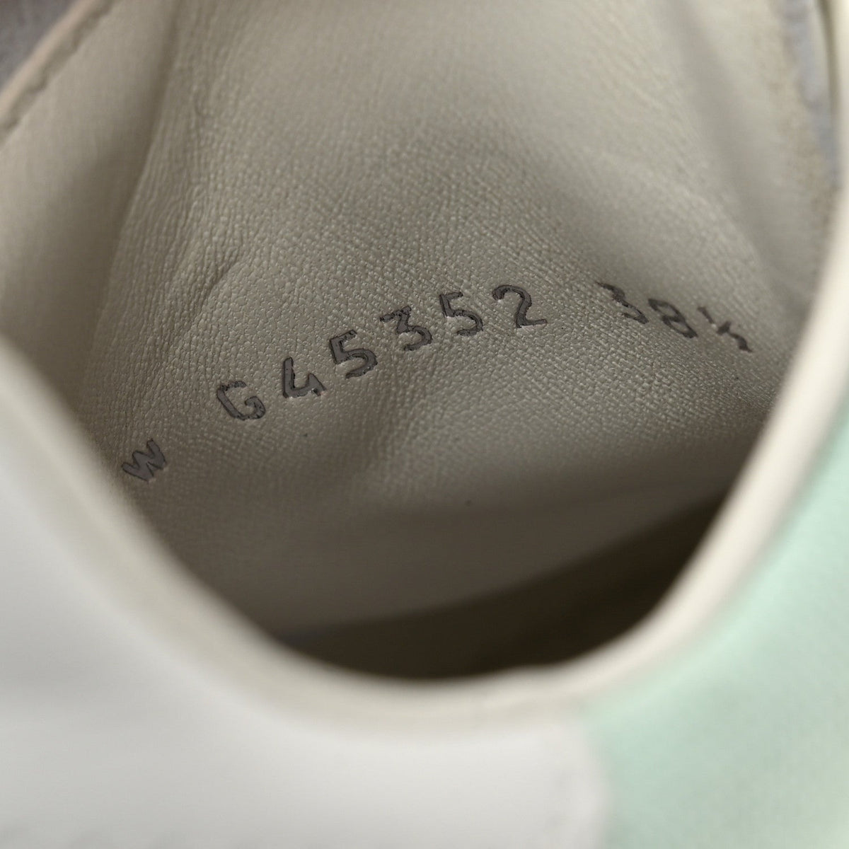 Cotton Sneakers 38.5 Light Turquoise White