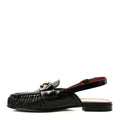 Crumpled Shiny Lambskin CC Slingback Mocassin 37.5 Black