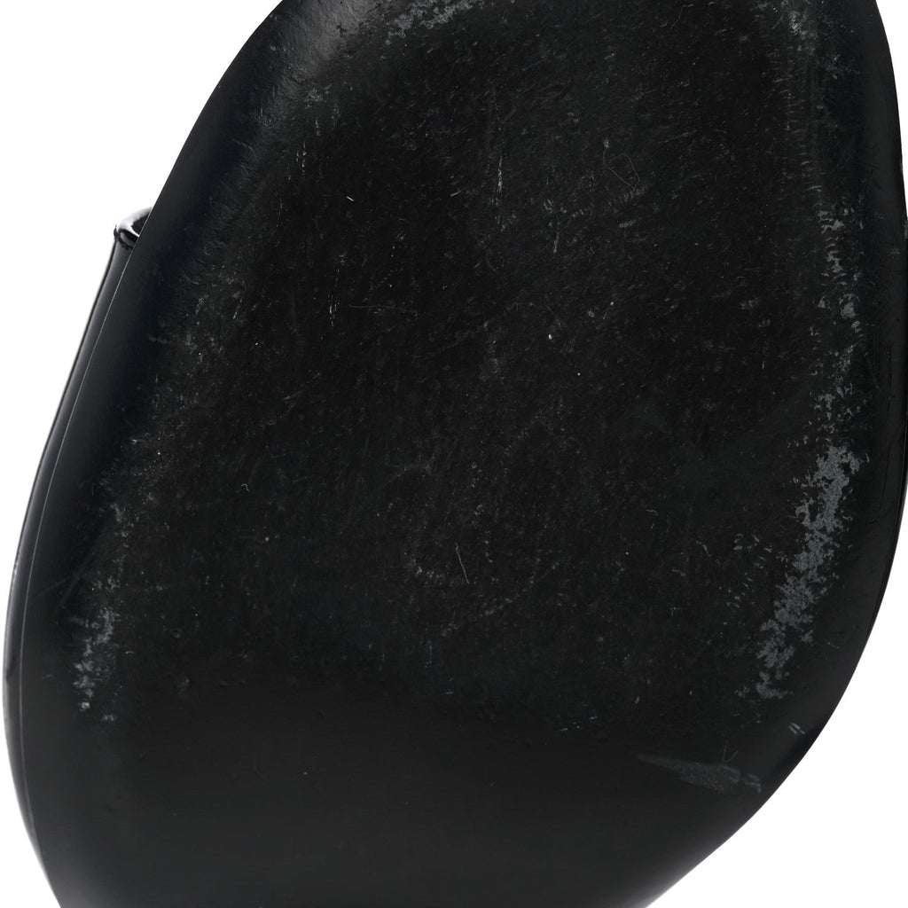 Patent Calfskin CC Mules 36.5 Black