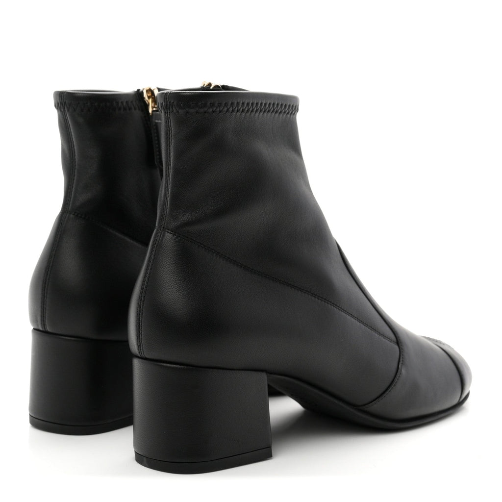Lambskin Ankle Boots 38 Black