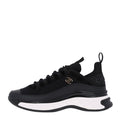 Velvet Calfskin Mixed Fibers CC Sneakers 36.5 Black