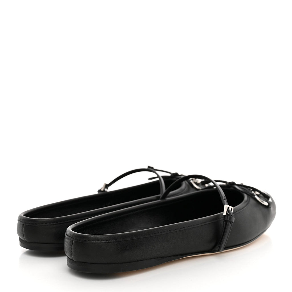 Calfskin Horsebit Ballet Mules 37 Black