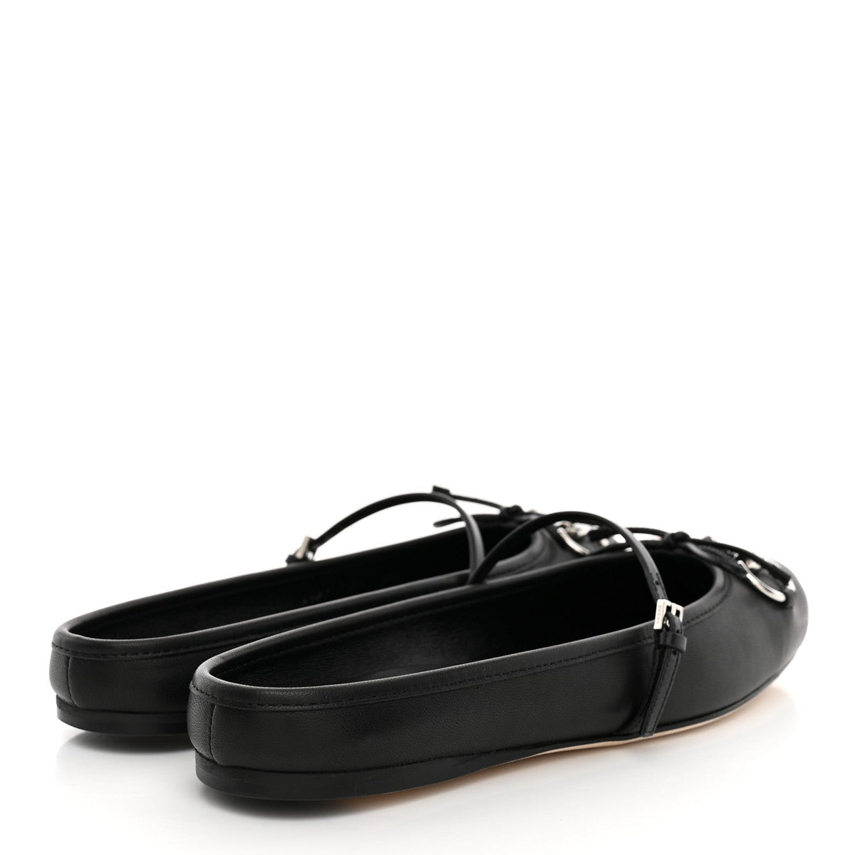 Calfskin Horsebit Ballet Mules 37 Black