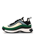 Suede Calfskin Mixed Fibers CC Sneakers 40 Ivory Green Light Blue