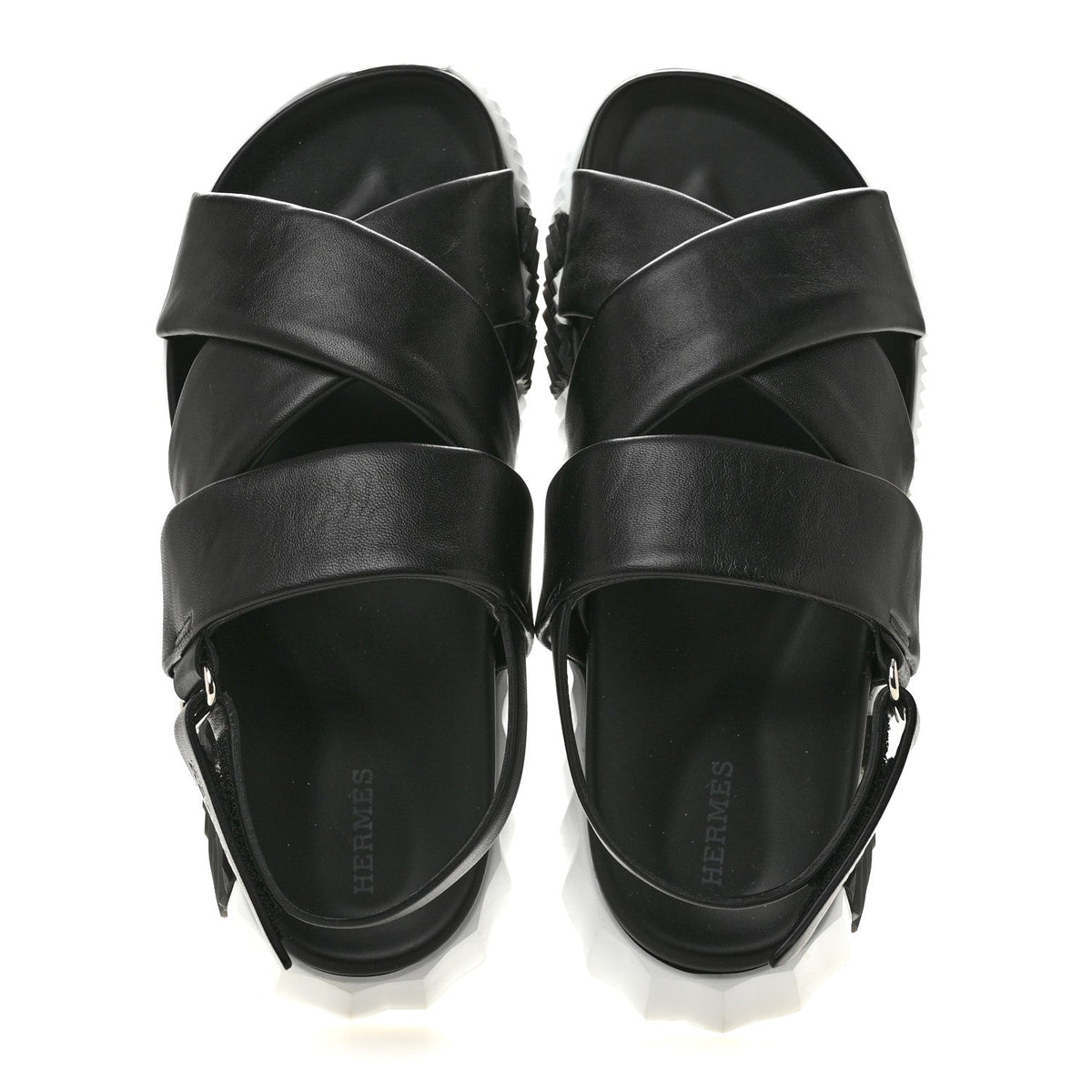 Calfskin Womens Electric Sandals 40 Black