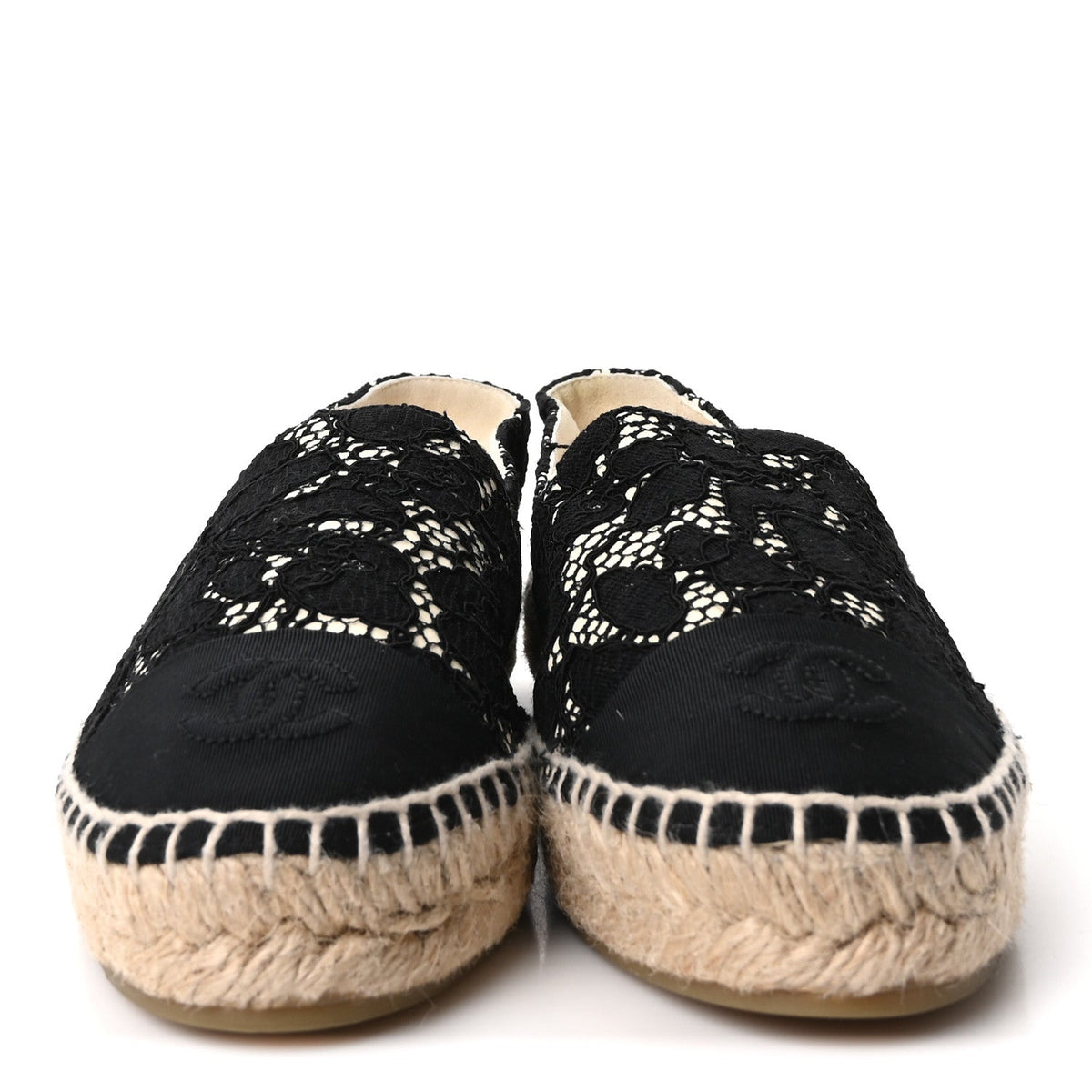 Lace CC Espadrilles 36 Black