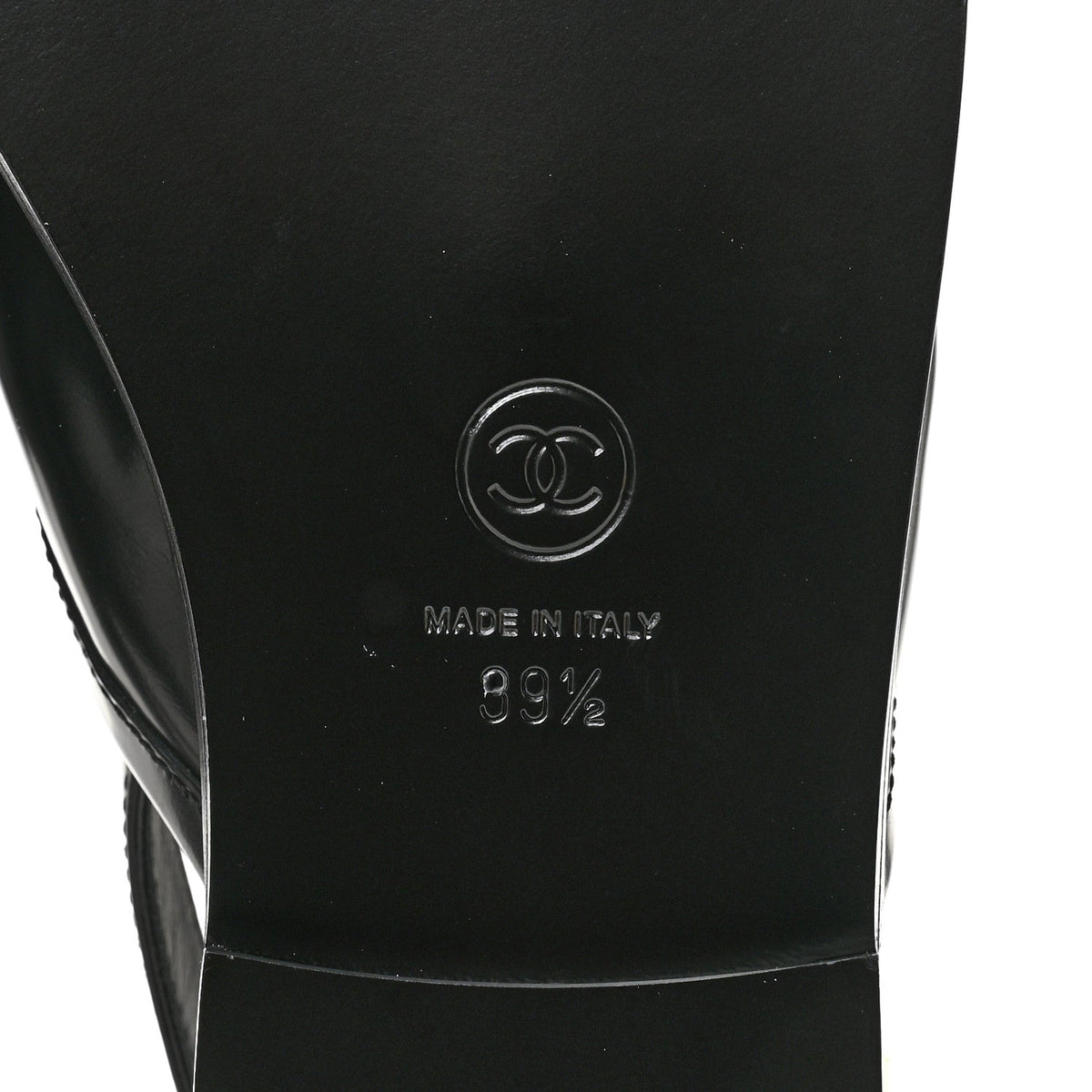 Shiny Calfskin Slingback Loafers 39.5  Black