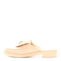 Lambskin Quilted CC Turnlock Mules 39 Light Beige