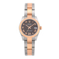Stainless Steel 18K Everose Diamond 31mm Oyster Perpetual Datejust Watch Chocolate Roman 178241