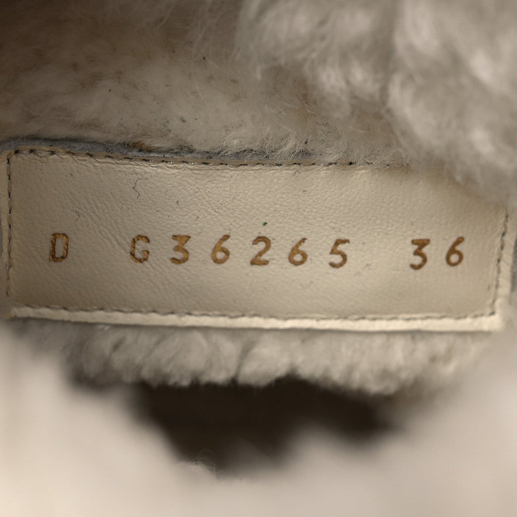 Lambskin Shearling Short Boots 36 Black